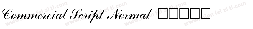 Commercial Script Normal字体转换